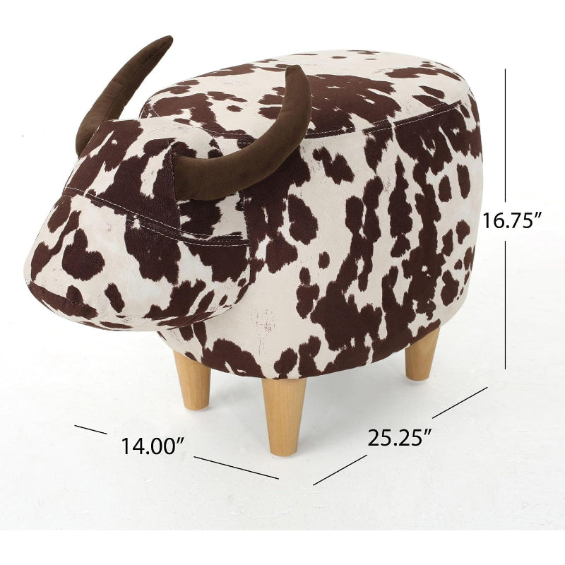 Brown Cow Ottoman
