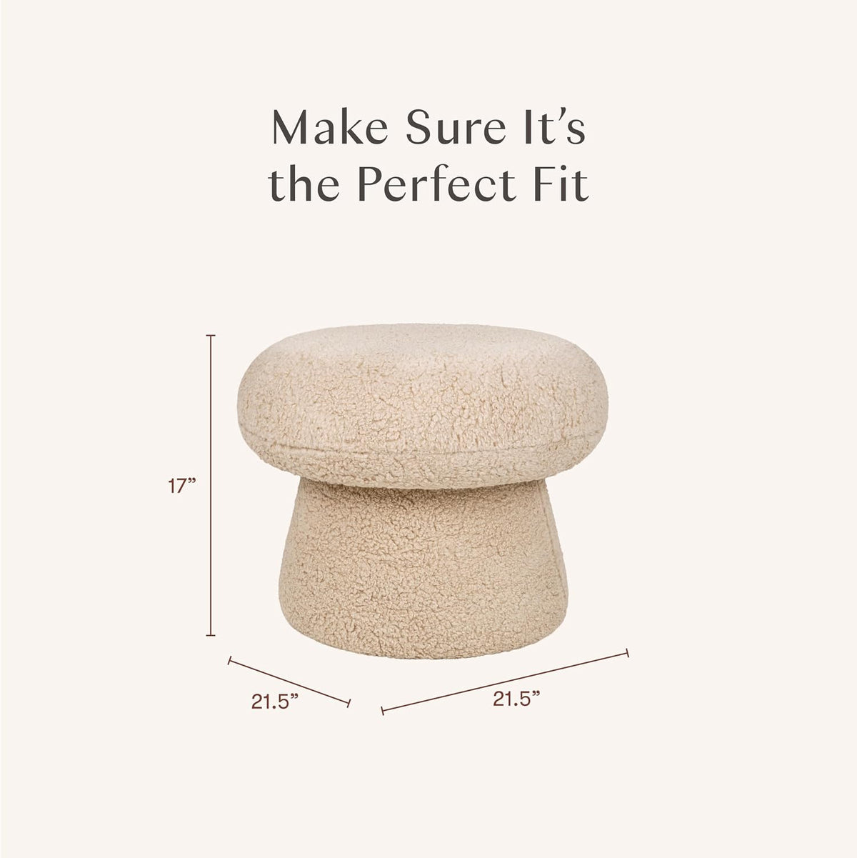 Shearling Mushroom Pouf
