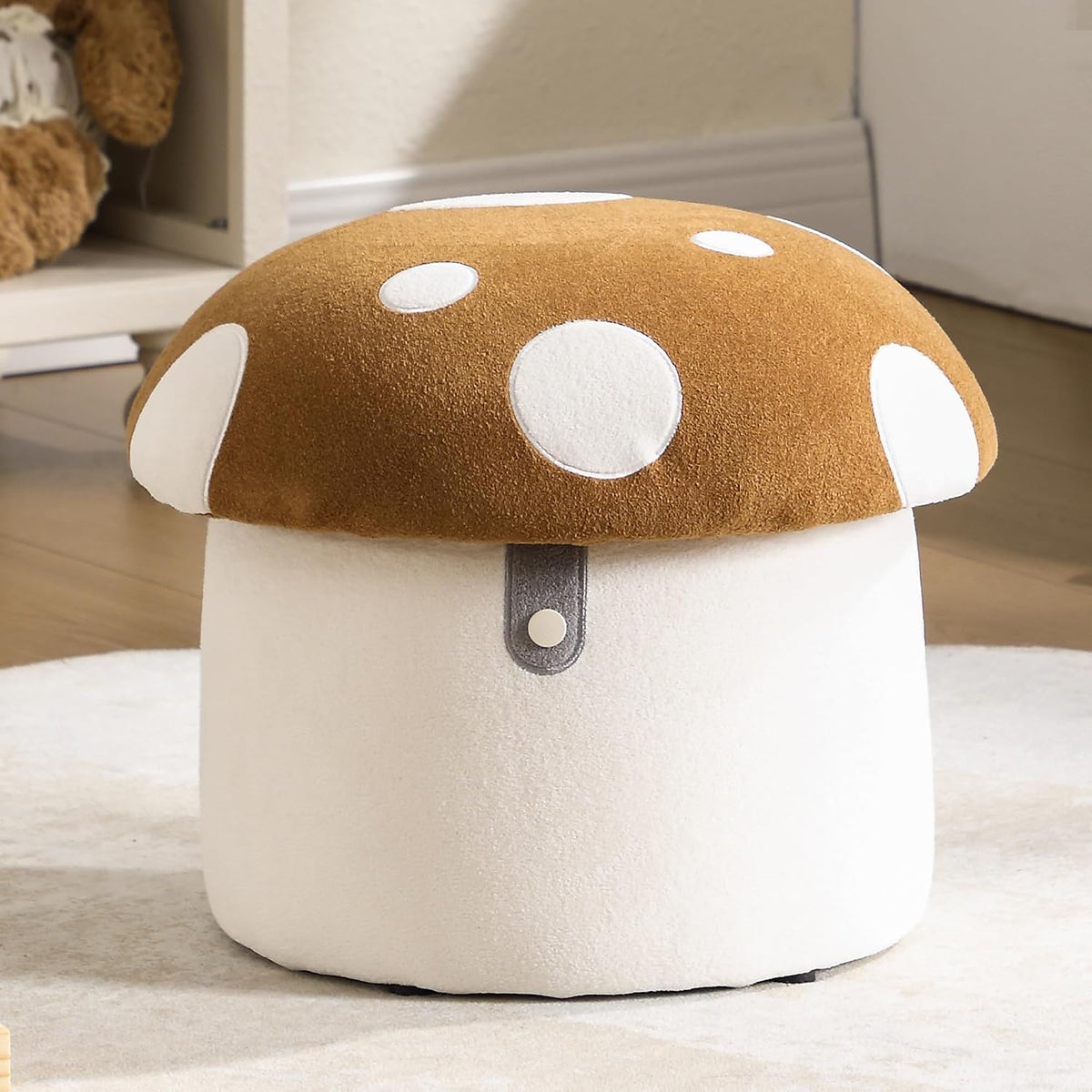 Brown Mushroom Kids Storage Chair