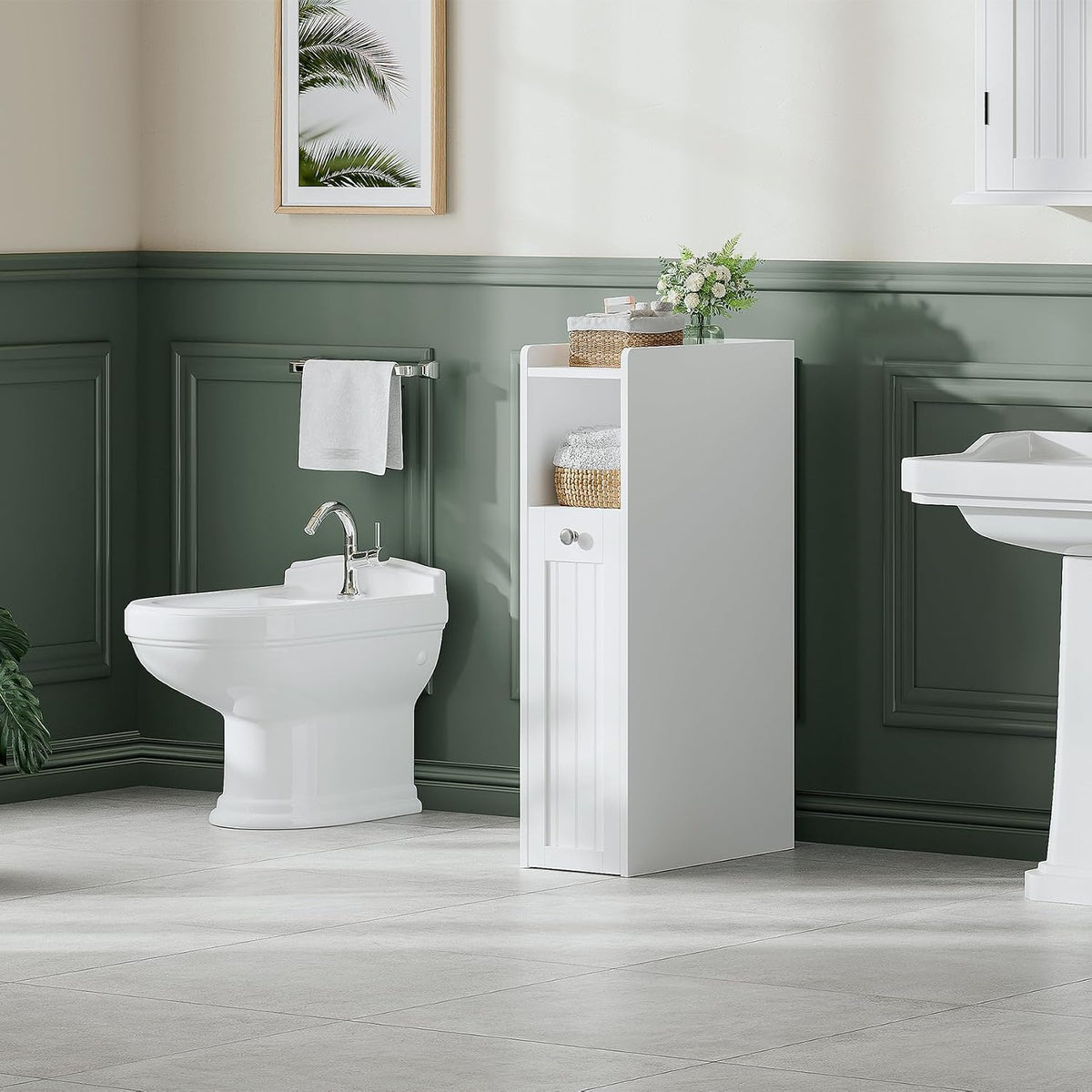 Slim Bathroom Storage Cabinet