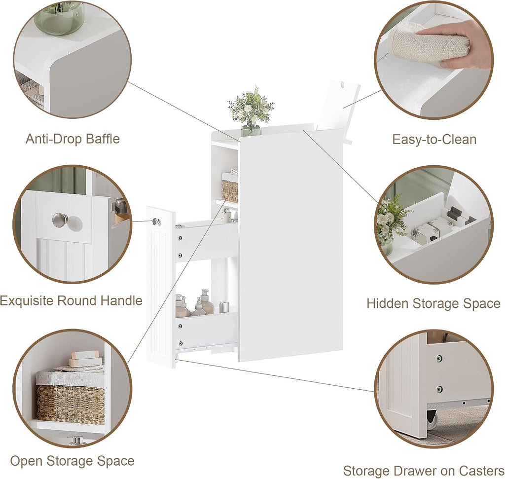 Slim Bathroom Storage Cabinet