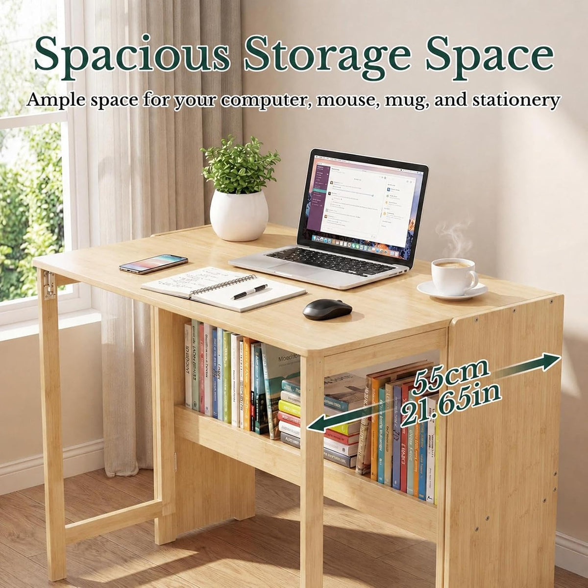 41" Bamboo Folding Desk