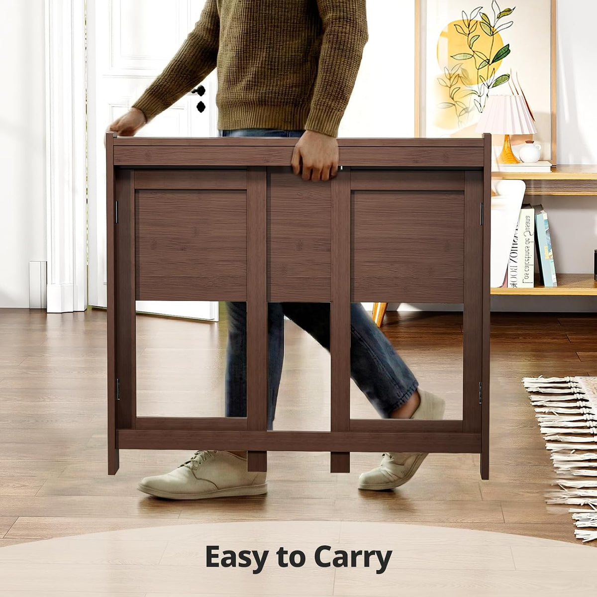 Brown Bamboo Folding Desk
