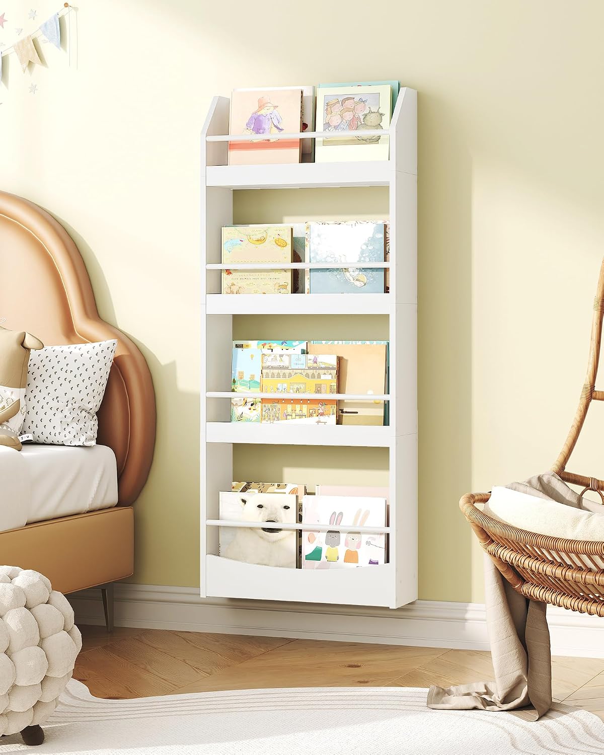 White Kids Wall Bookshelf