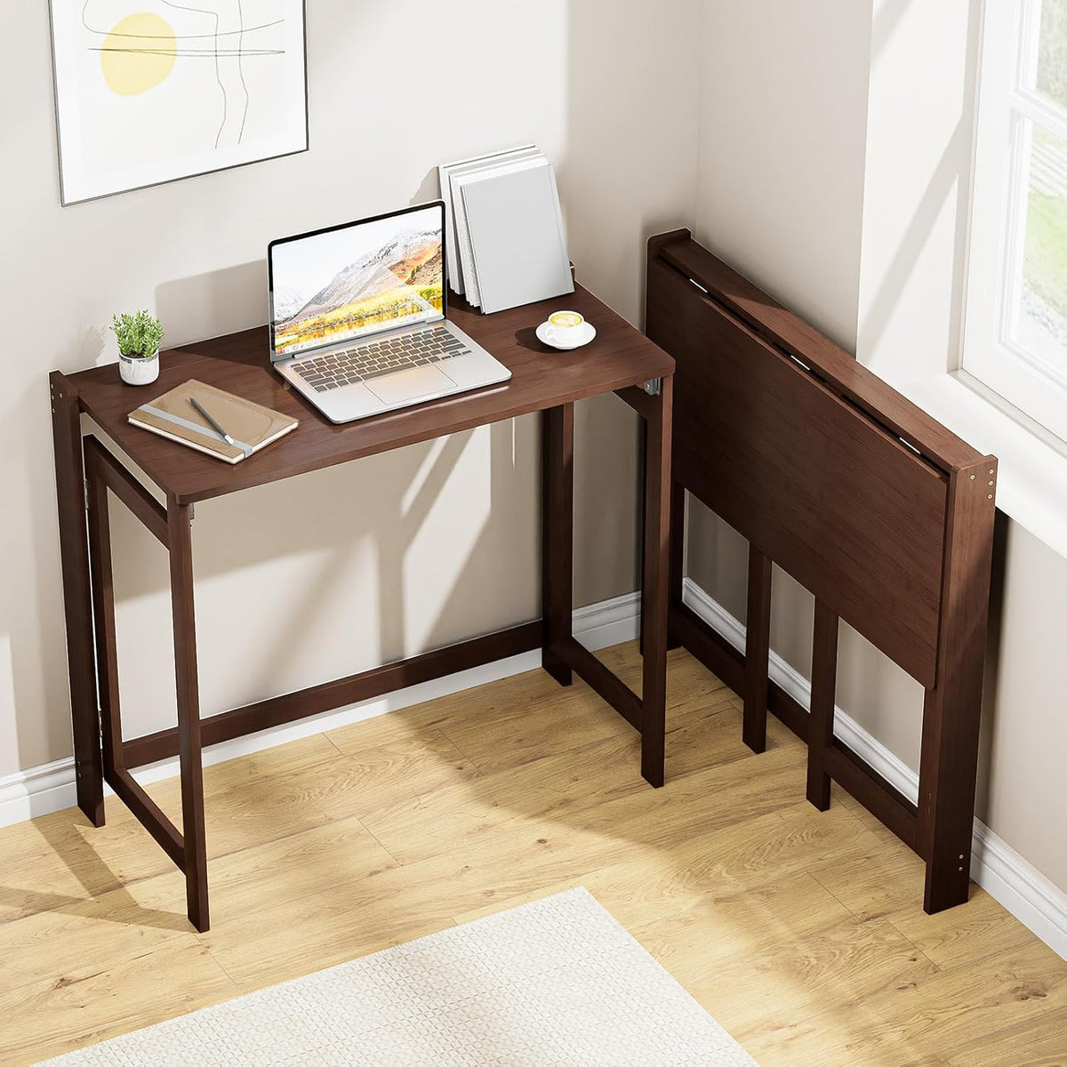 Brown Bamboo Folding Desk