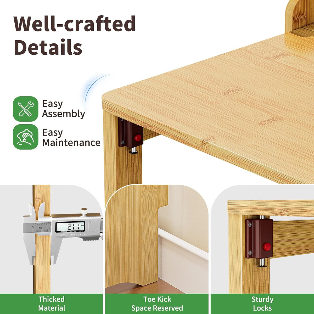 Natural Bamboo Folding Desk