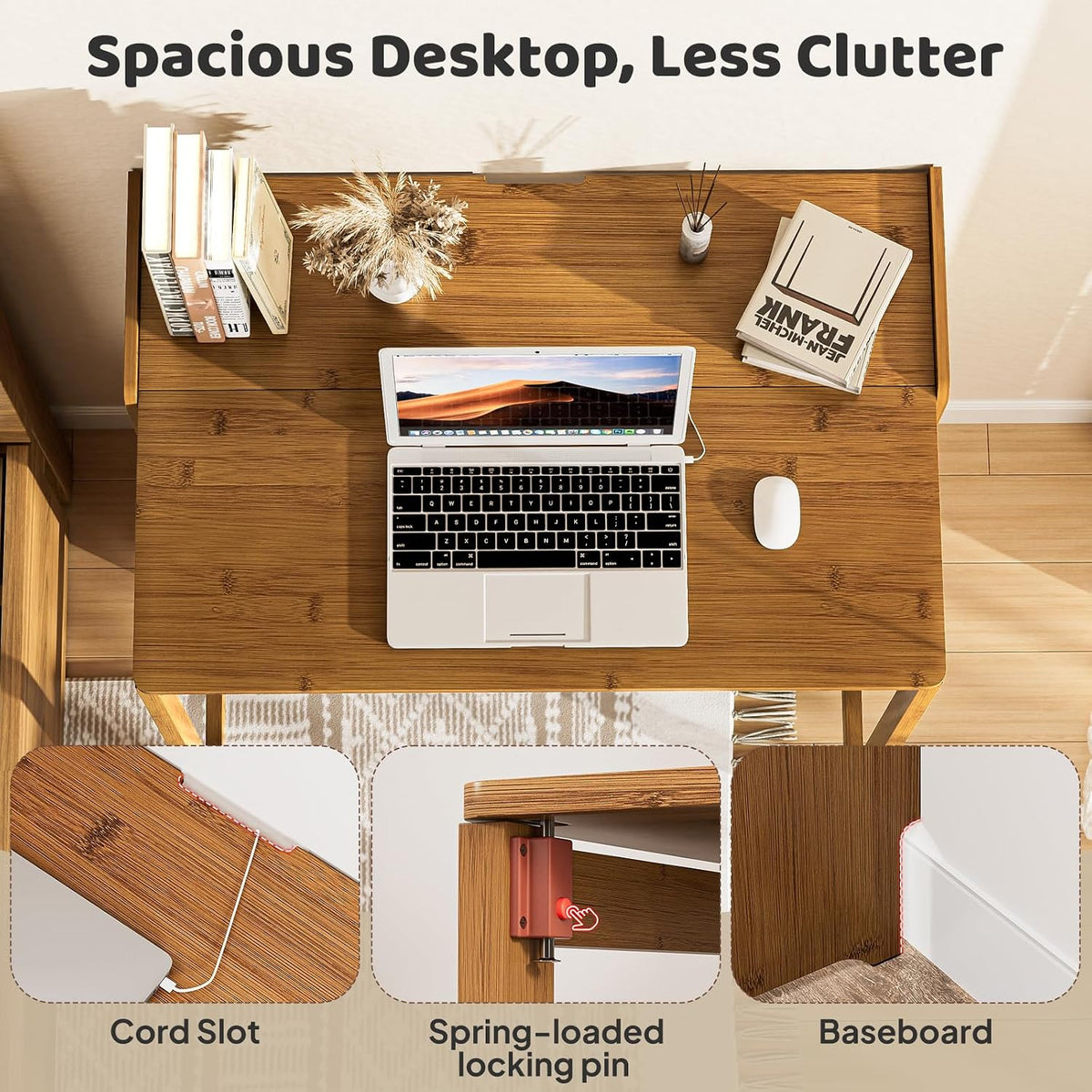 Brown Bamboo Folding Desk