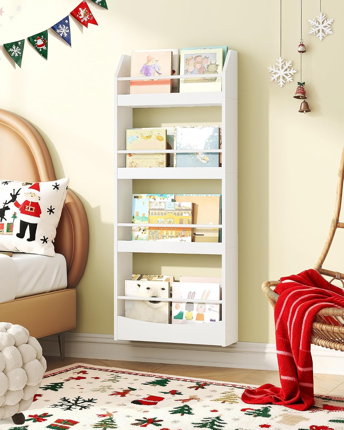 White Kids Wall Bookshelf