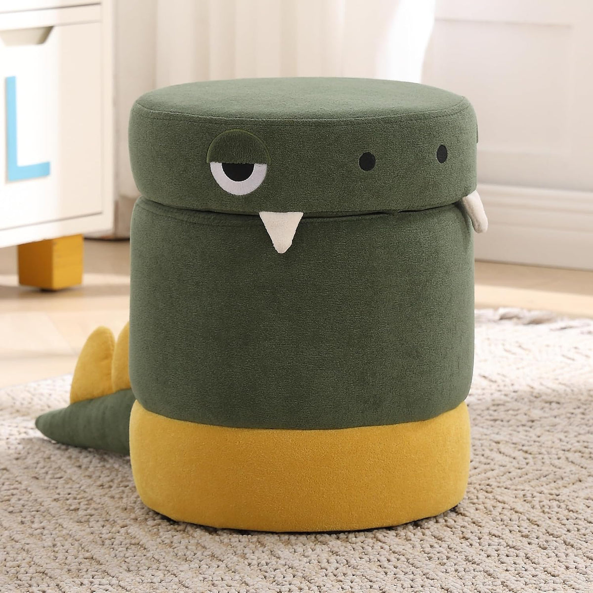 Green Dinosaur Toddler Storage Chair