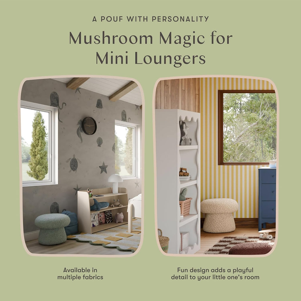 Shearling Mushroom Pouf