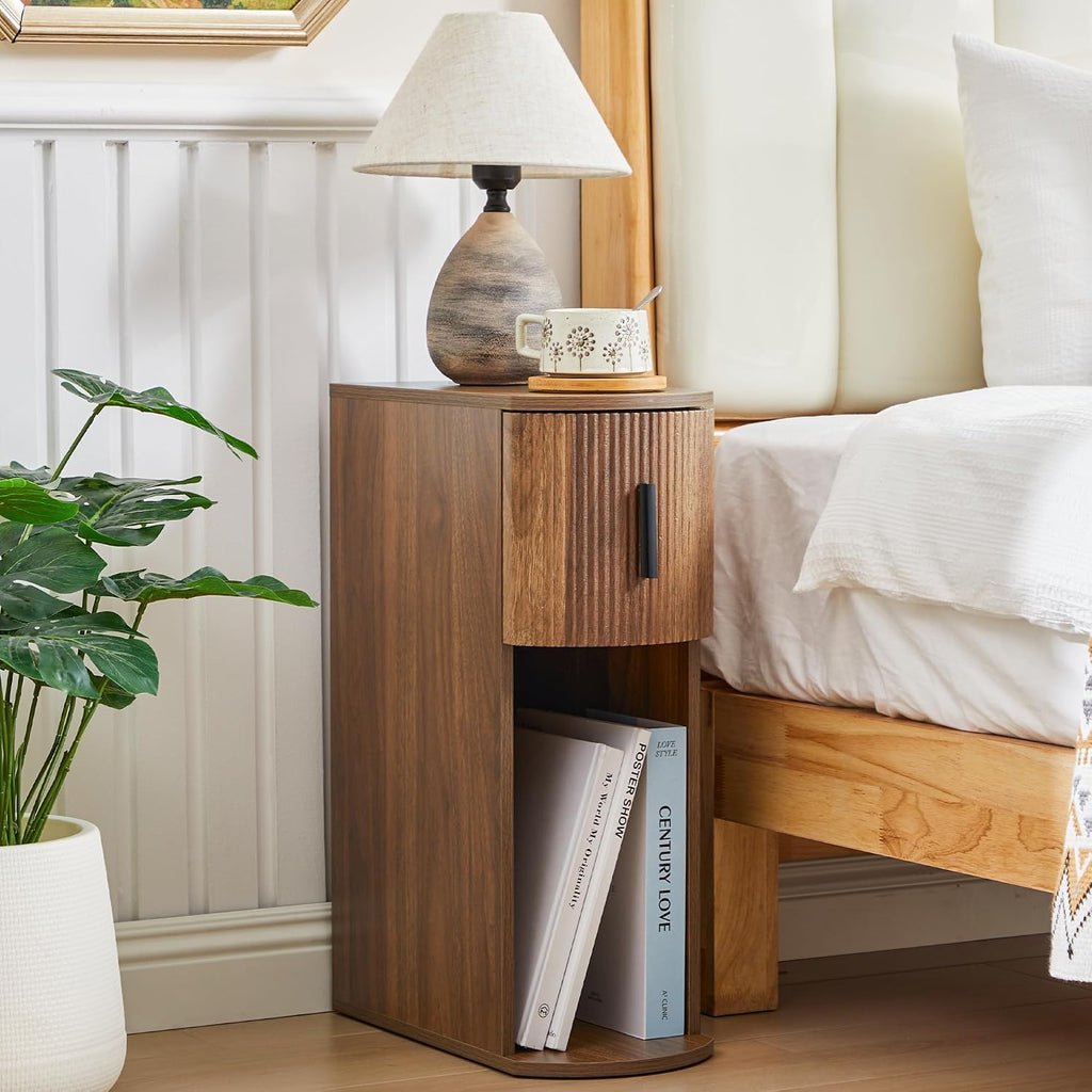 Walnut Fluted Nightstand