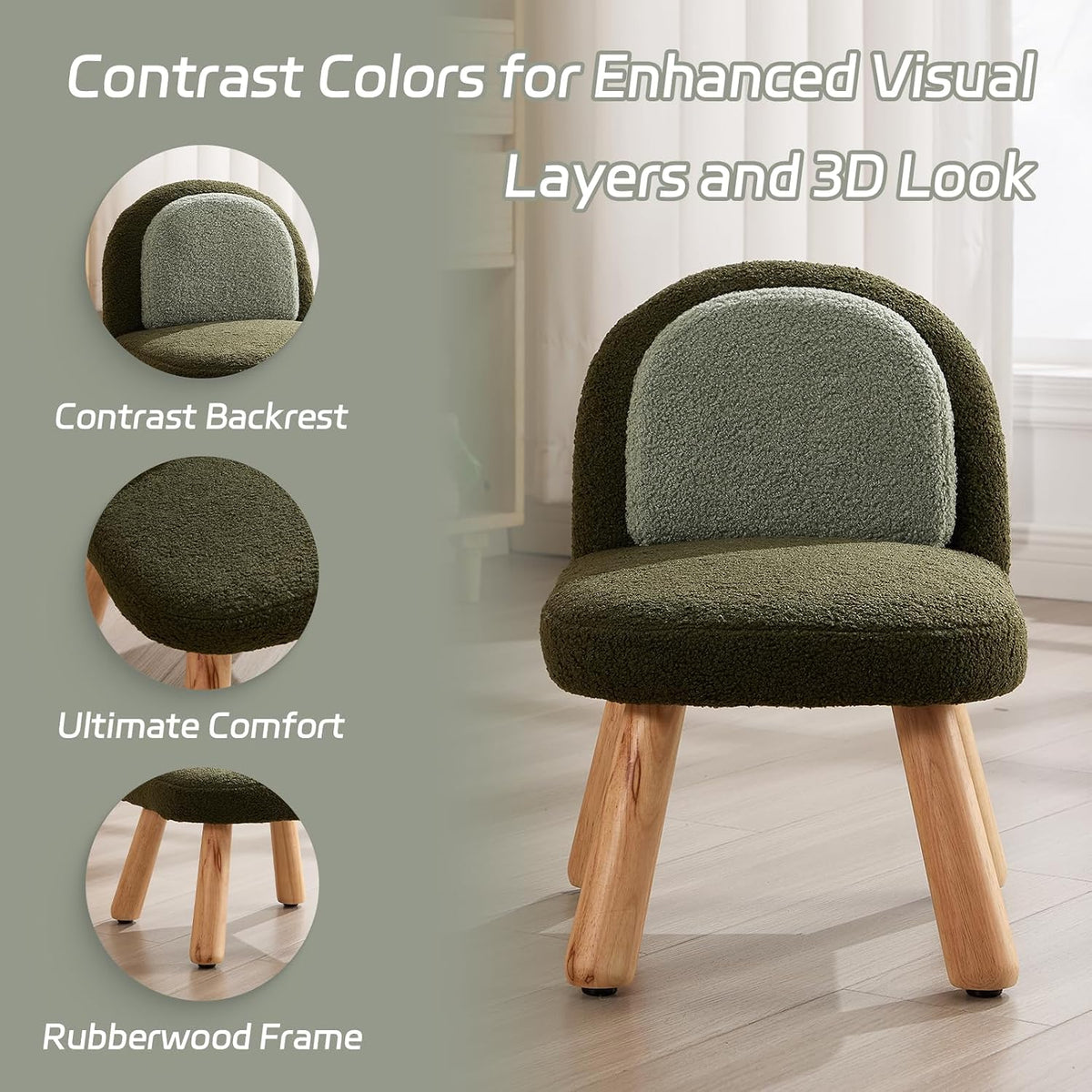 Avocado Green Toddler Armchair