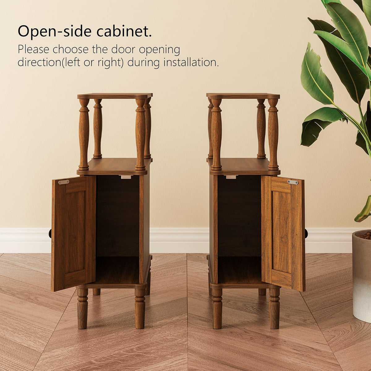 Dark Walnut Narrow Nightstand