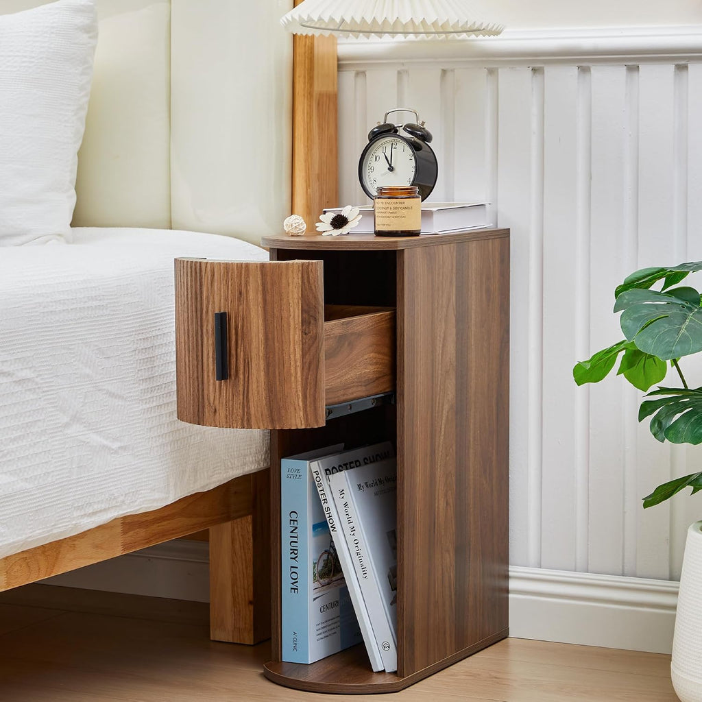 Walnut Fluted Nightstand