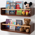 Walnut Floating Nursery Shelves