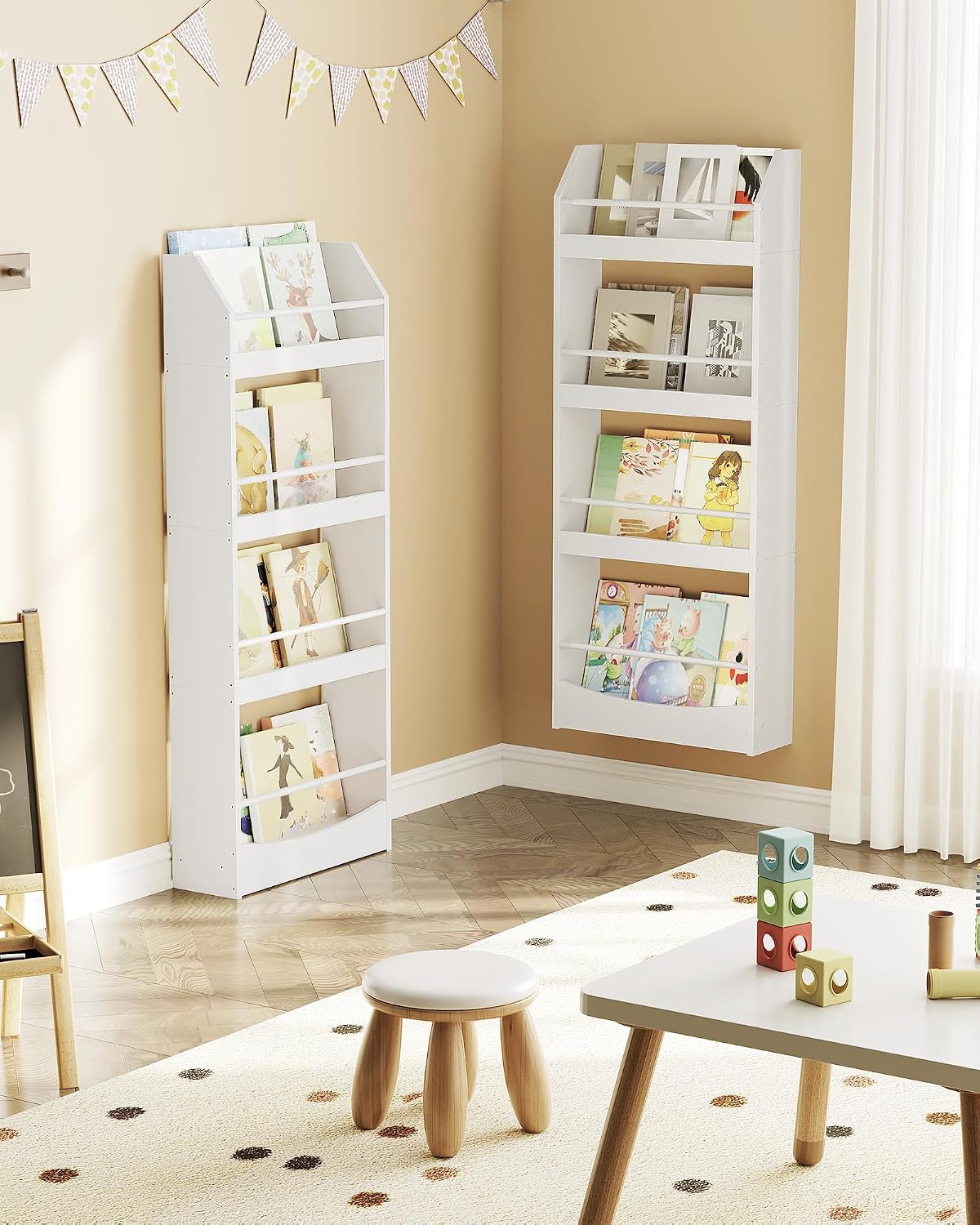 White Kids Wall Bookshelf