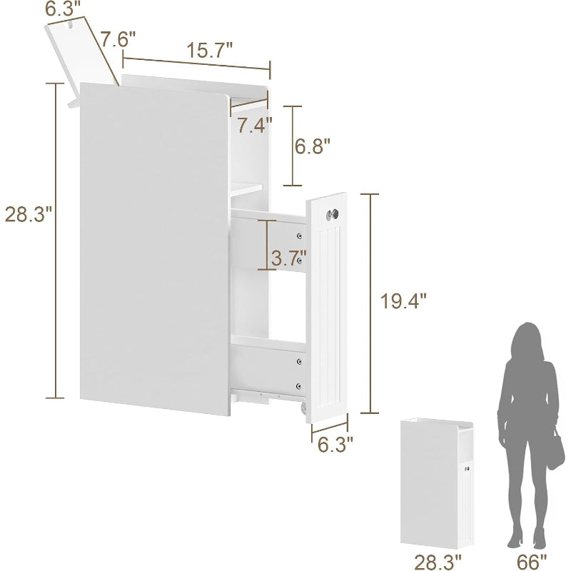 Slim Bathroom Storage Cabinet