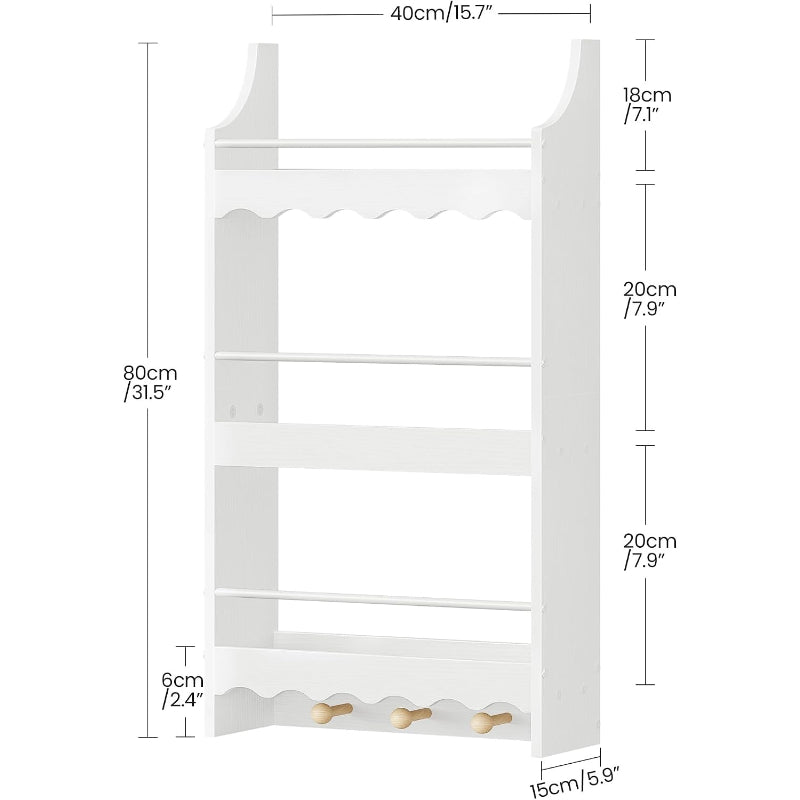White Floating Kids Shelves